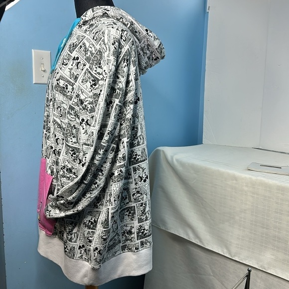 Disney Parks Retro Comic Book Graphic Print Full Zip Hoodie Sz 3X - Picture 2 of 8